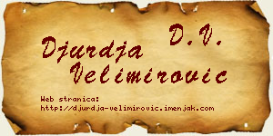 Đurđa Velimirović vizit kartica